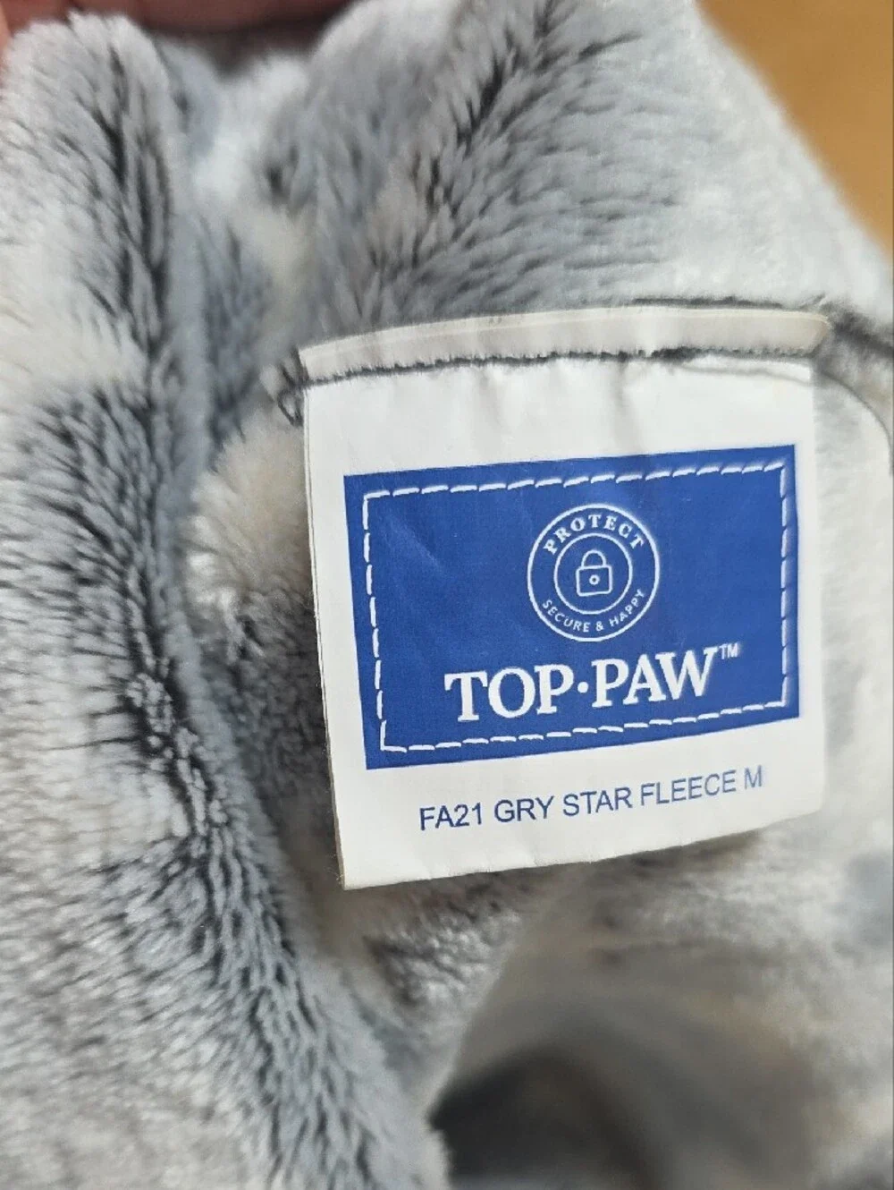 Top Paw Gray Star Fleece Dog Sweater-Medium